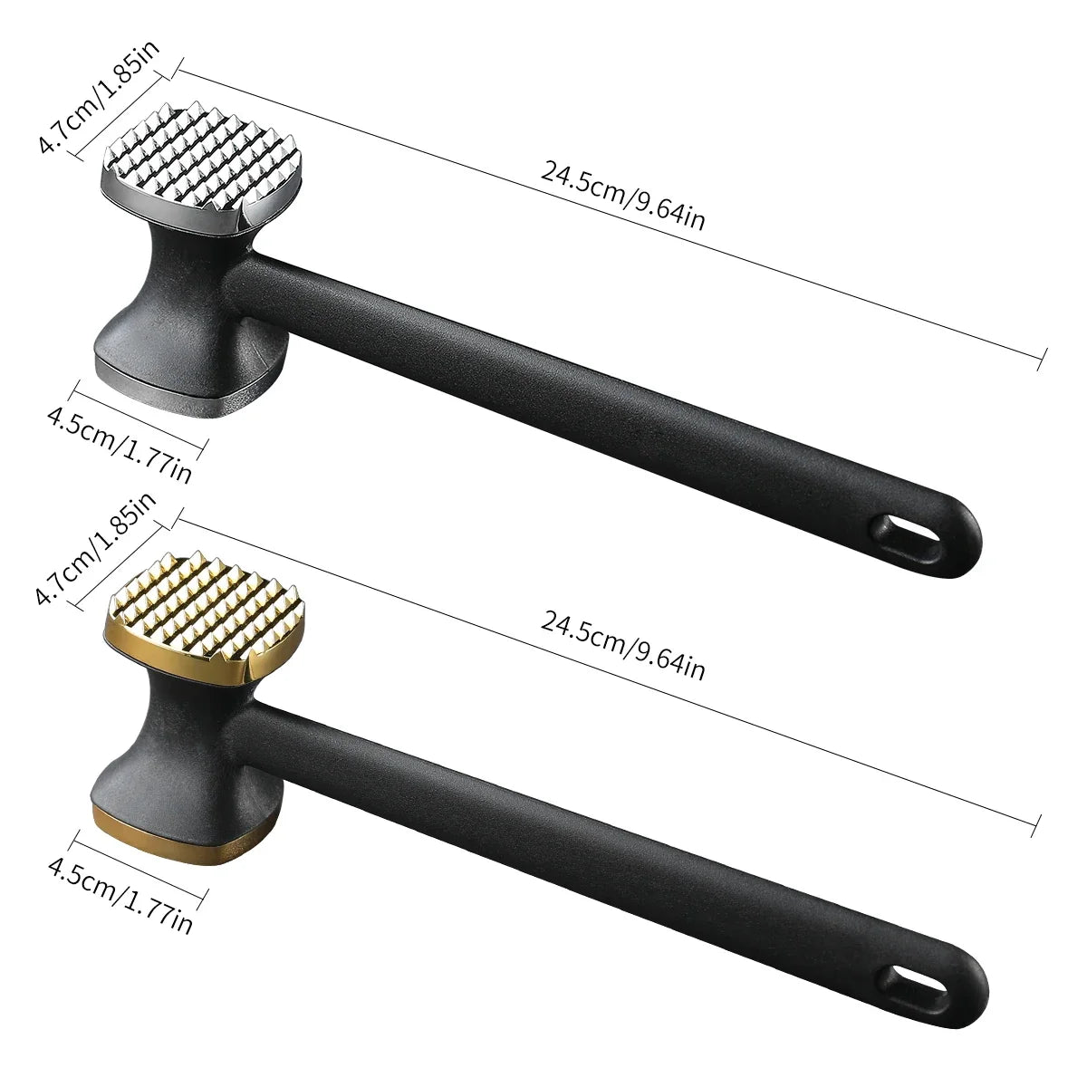 Double-Sided Zinc Alloy Meat Hammer – Multifunctional Meat Tenderizer & Kitchen Tool