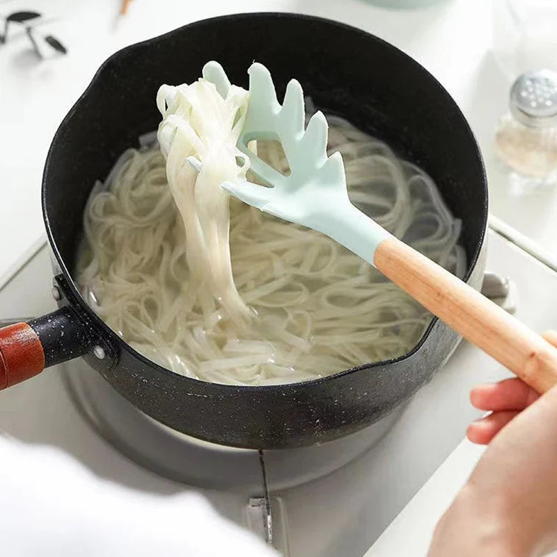 Silicone Noodle Scoop & Pasta Server – Spaghetti Grab Spoon Strainer