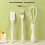 Silicone Baking Set – Cake Cream Spatula, Scraper, Egg Whisk & Oil Brush for Kitchen