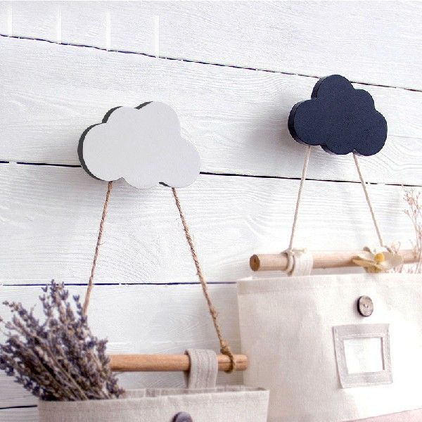 Wooden Wall Decoration Door Hooks Set
