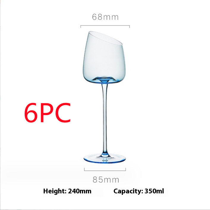 Blue Crystal Glass Goblet For Elegant Beverage Serving