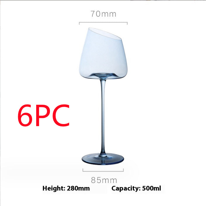 Blue Crystal Glass Goblet For Elegant Beverage Serving