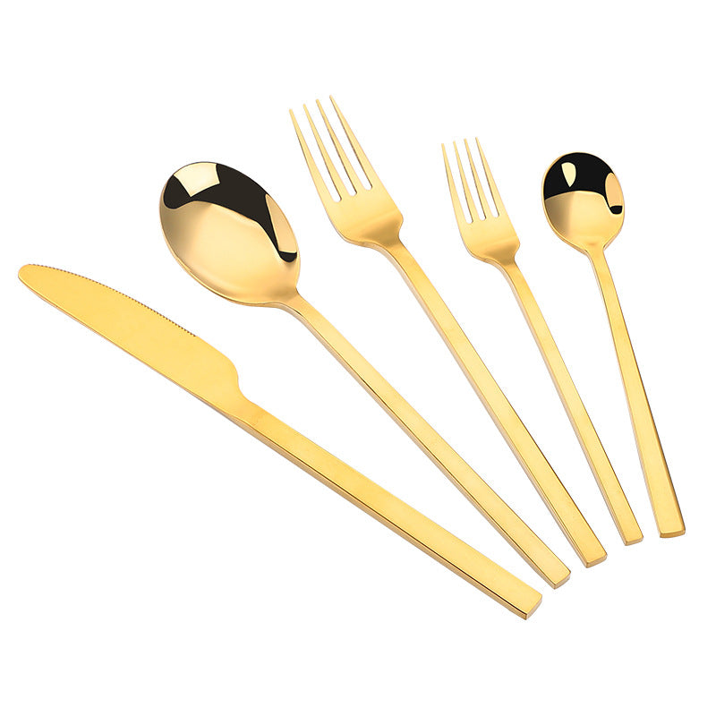 Matte Stainless Steel Thickened Cutlery Set