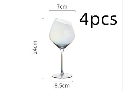 Oblique Crystal Decorative Goblet Glass Set