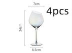 Oblique Crystal Decorative Goblet Glass Set