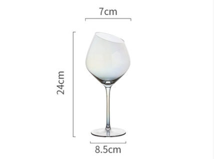 Oblique Crystal Decorative Goblet Glass Set