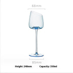 Blue Crystal Glass Goblet For Elegant Beverage Serving