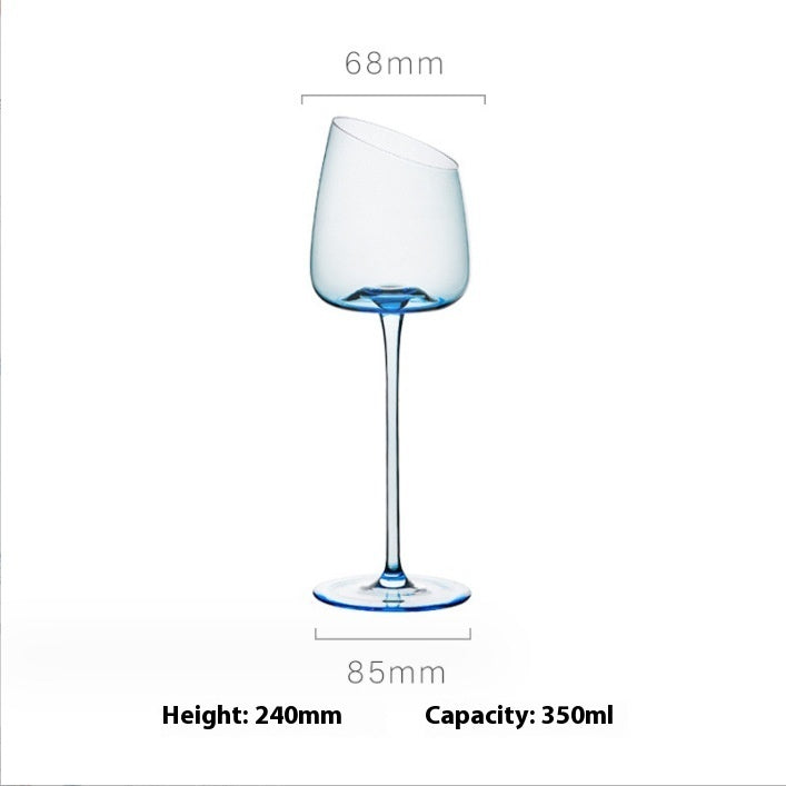 Blue Crystal Glass Goblet For Elegant Beverage Serving
