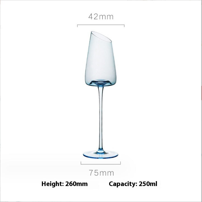 Blue Crystal Glass Goblet For Elegant Beverage Serving