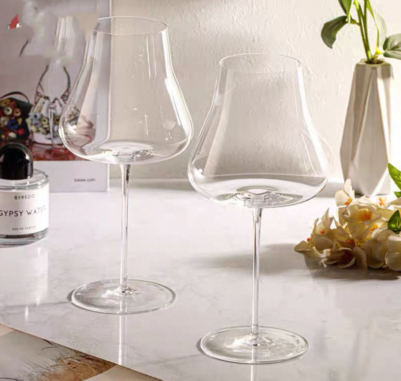 Crystal Glass Decorative Flute Goblet Set